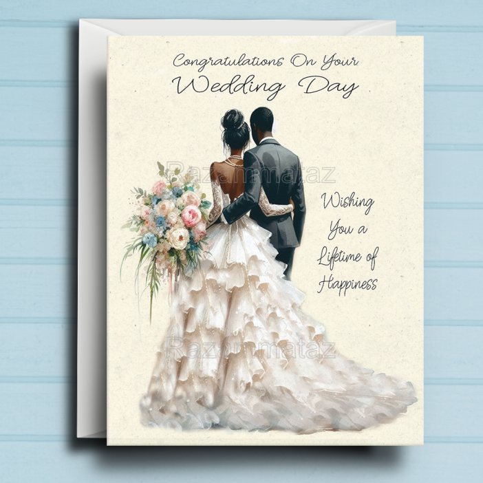 Black Wedding Card A